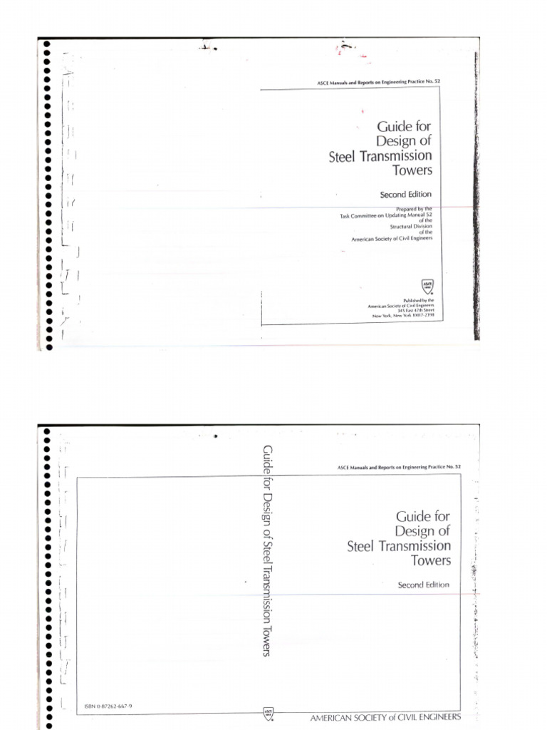 ASCE 52 - Guide For Design of Steel Transmission Towers | PDF ...