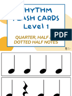 Rhythm Flash Cards Level 1: Quarter, Half and Dotted Half Notes