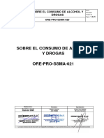 ORE-PRO-SSMA-020 Consumo de Alcohol y Drogas