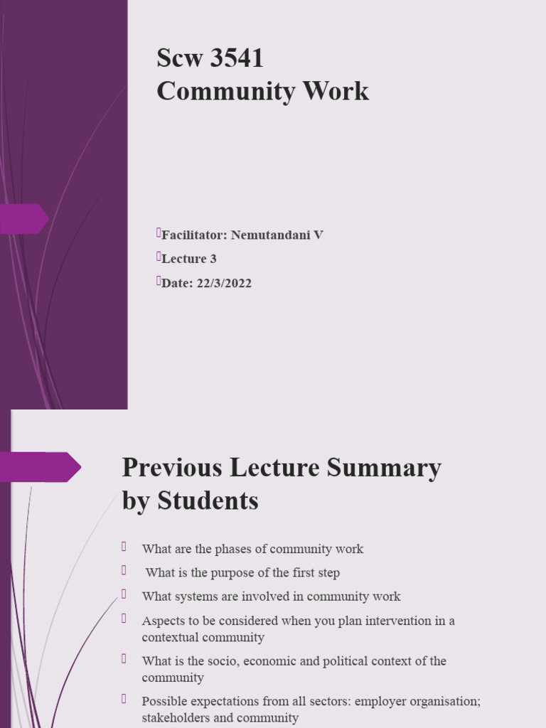 Community Work Phases and Problem Analysis | PDF | Community ...