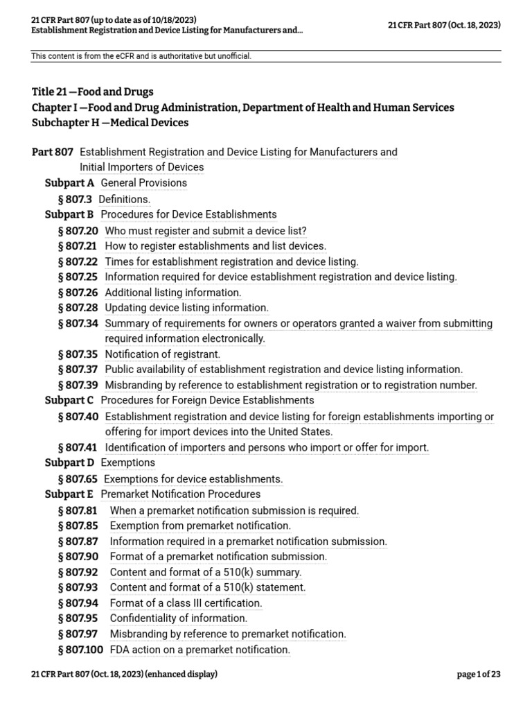 21-cfr-part-807-up-to-date-as-of-10-18-2023-pdf-federal-food