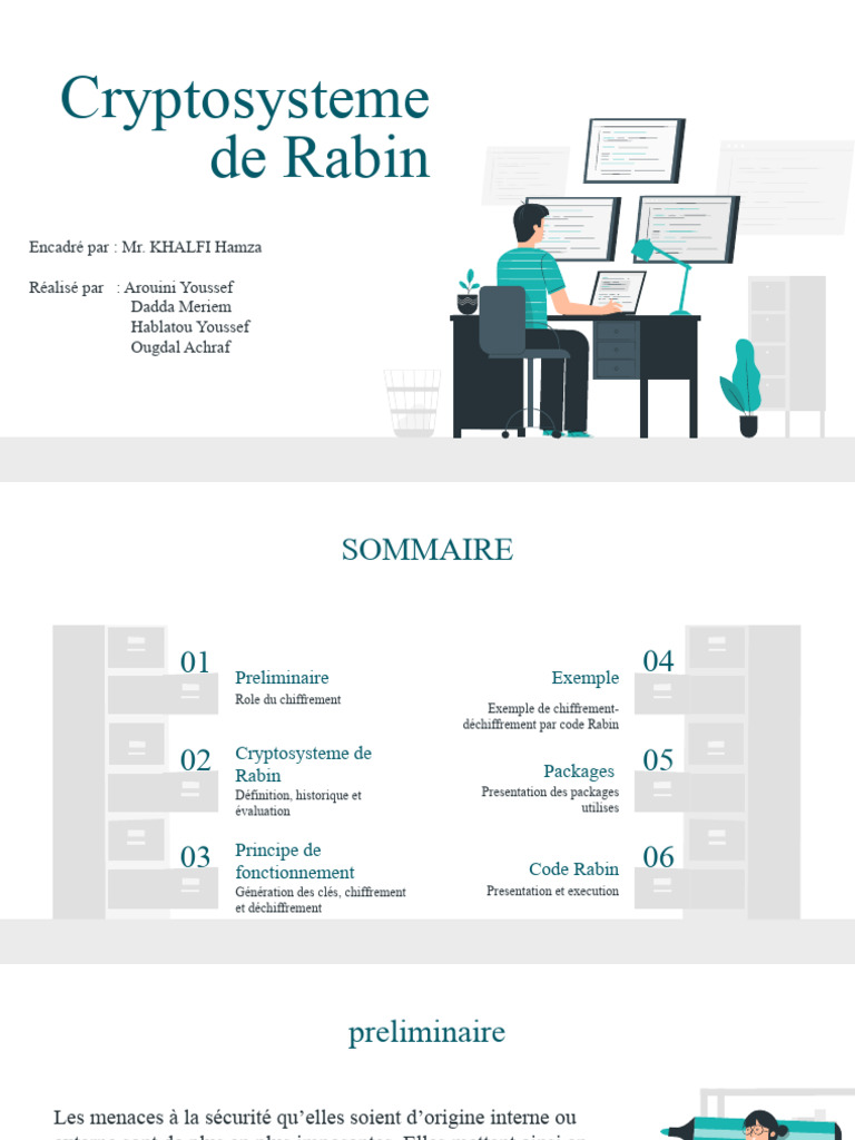 Cryptosystème de Rabin : Définition et Fonctionnement | PDF