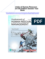 Fundamentals of Human Resource Management 5th Edition Dessler Test Bank