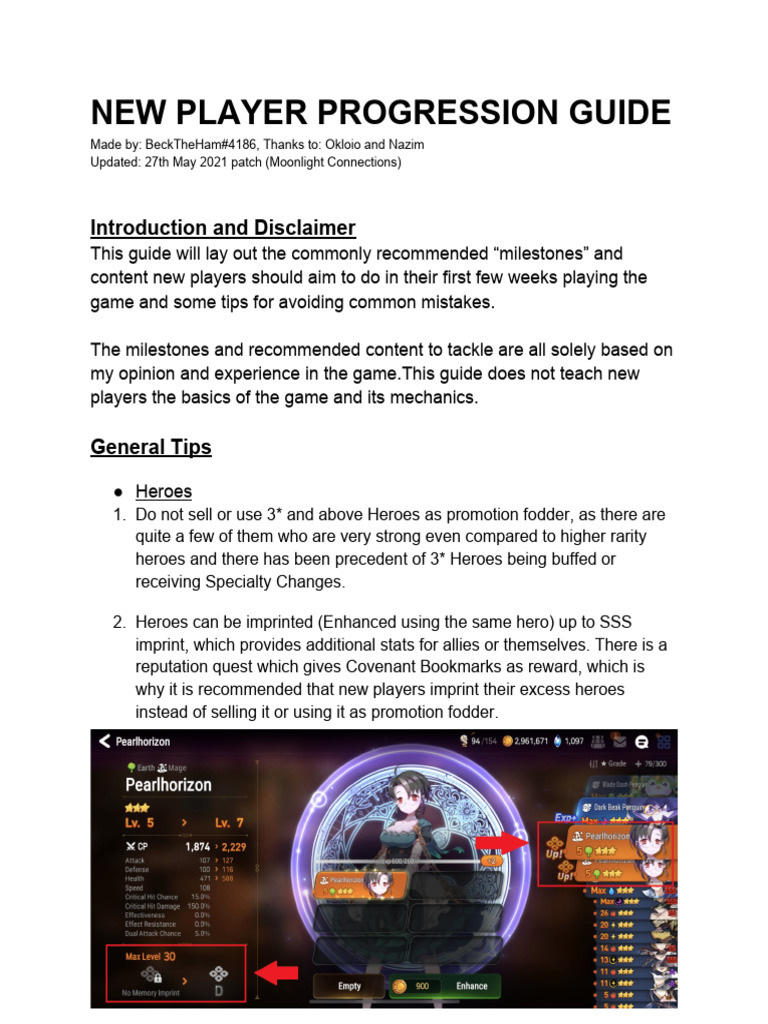 Epic Seven New Player Guide | PDF