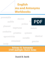 English Synonyms and Antonyms Workbooks Volume 2