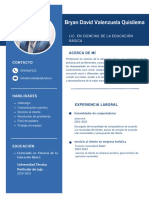 Currículum Vitae CV de Administración Simple Azul