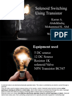 Solenoid Switching Using Transistor