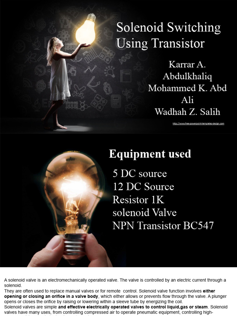 Solenoid Switching Using Transistor PDF