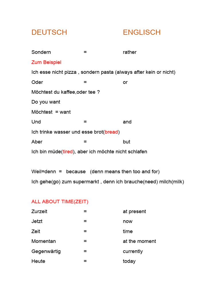 Vocabulary Germany | PDF