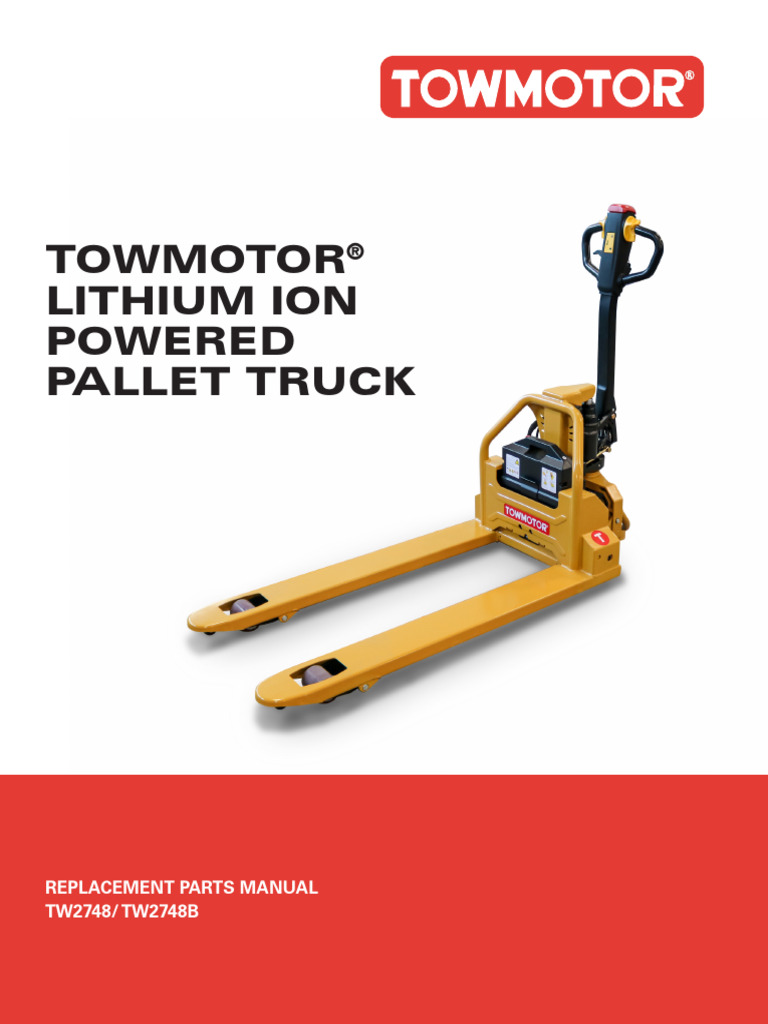 Towmotor Electric Pallet Jack Replacement Parts PDF Axle Valve