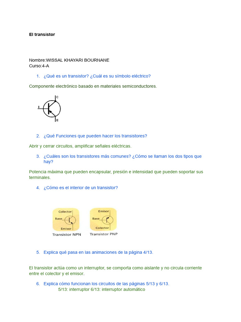 El Transistor | PDF