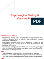PSY 414 Psychological Testing & Construction 10.03.2021