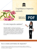 Legislația Și Inspecția Sanitară.