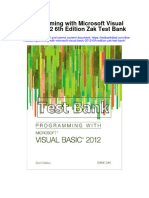 Programming With Microsoft Visual Basic 2012 6th Edition Zak Test Bank