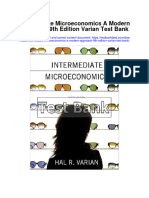 Intermediate Microeconomics A Modern Approach 9th Edition Varian Test Bank