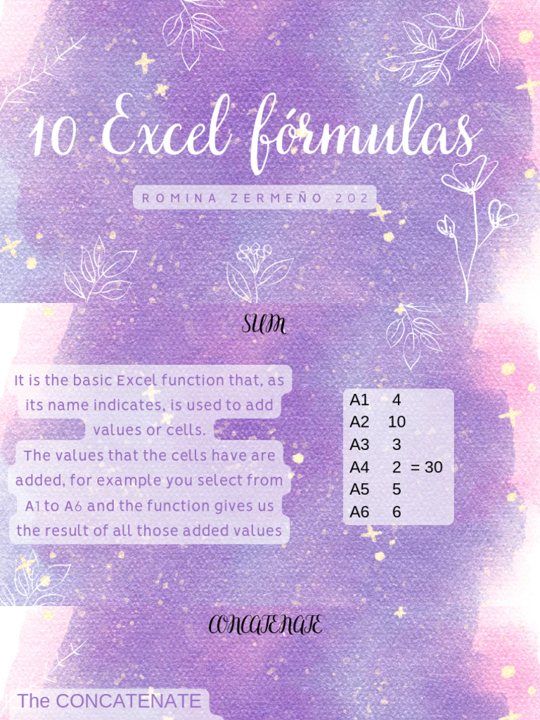 Excel Functions PDF