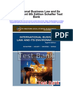 International Business Law and Its Environment 8th Edition Schaffer Test Bank