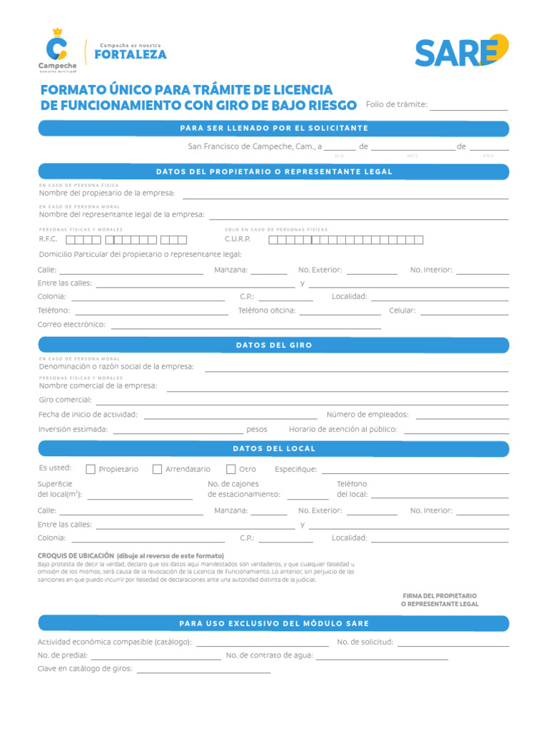 Formato SARE | PDF | Propiedad
