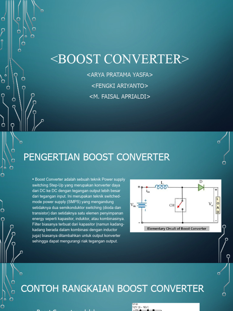 Prinsip dan Cara Kerja Boost Converter | PDF