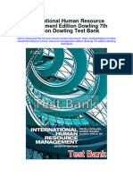 International Human Resource Management Edition Dowling 7th Edition Dowling Test Bank