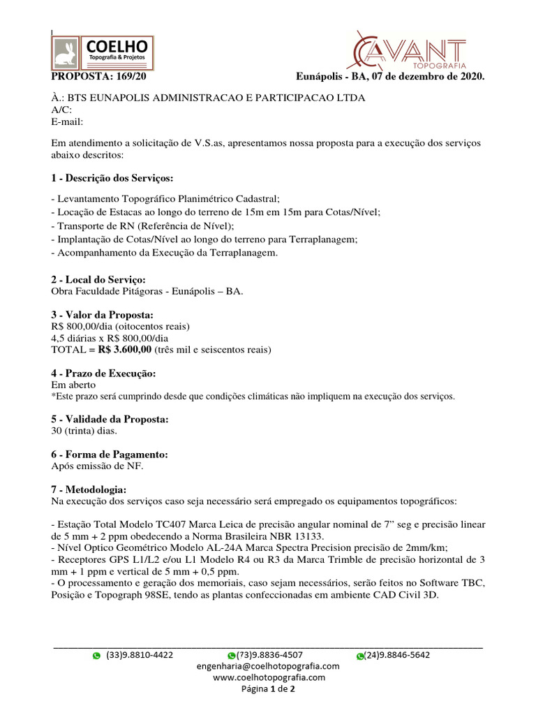 Proposta 169 20 bts pdf