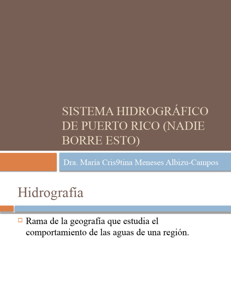 Ríos y Lagos de Puerto Rico | PDF | Río | Cuenca de drenaje