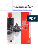 Psychological Assessment and Theory Tests 8th Edition Kaplan Test Bank