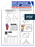 Tercer Caso de Congruencia de Triangulos para Tercero de Secundaria