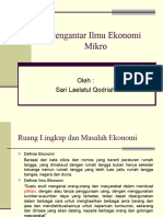 Pengantar Ilmu Ekonomi Mikro: Oleh: Sari Laelatul Qodriah