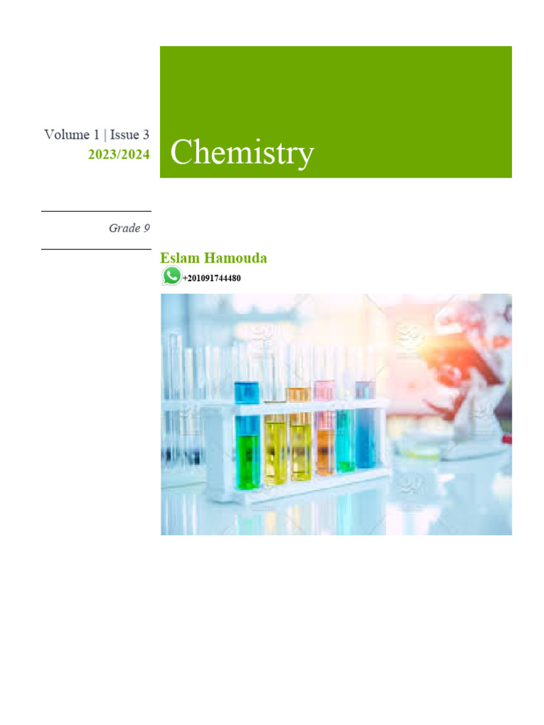 Chemistry Study Book For Grade 9 Pdf Proton Chemical Compounds