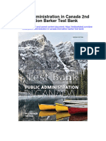 Public Administration in Canada 2nd Edition Barker Test Bank