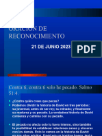 Oración de Reconocimiento 21 de Junio 2023