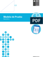 SIMCE 2013. 6. O. Modelo de Prueba. Matemática. Educación Básica