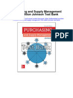 Purchasing and Supply Management 16th Edition Johnson Test Bank
