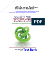 Quality and Performance Excellence 7th Edition Evans Test Bank