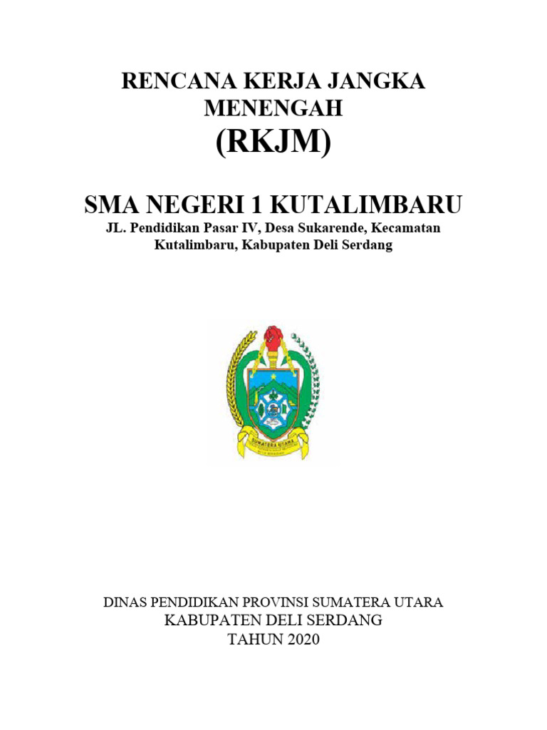 Cover RKJM SMA Negeri 1 Kutalimbaru | PDF