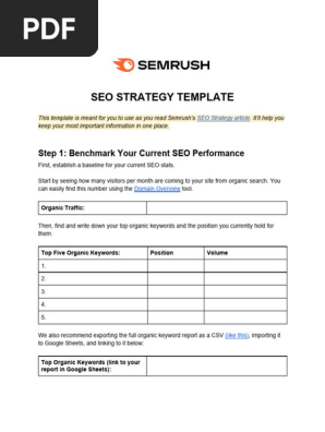 SEO Strategy Template