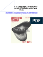 Introduction To Language Australia and New Zealand 9th Edition Fromkin Test Bank