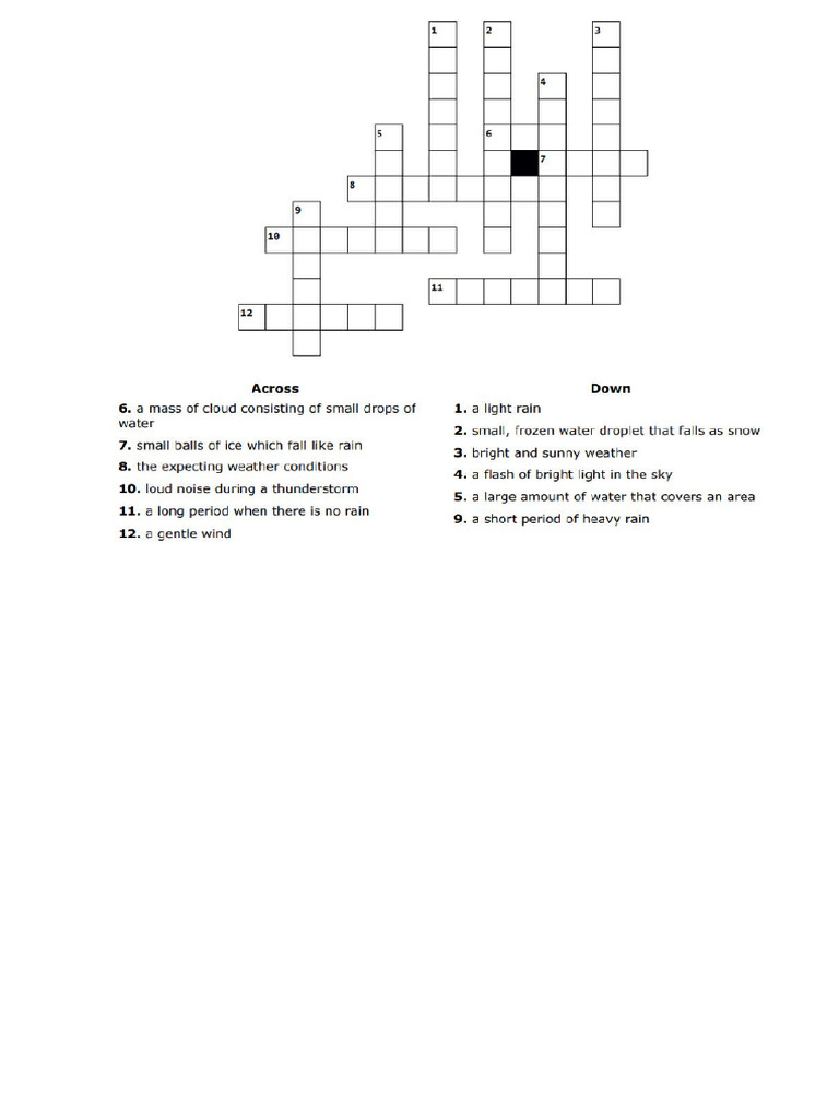 Crossword Weather PDF