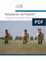 2023-UICN-CSE Declaración de Posición Sobre El Rol de Jardines Botánicos, Acuarios y Zoológicos en La Conservación de Especies