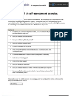 How's My CV? A Self-Assessment Exercise.: in Conjunction With