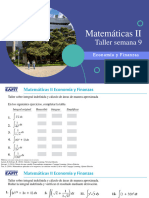 Semana 9 - Taller Matemáticas II