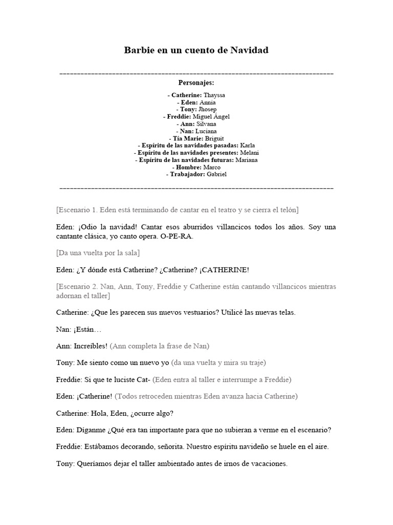Barbie en Un Cuento de Navidad | PDF