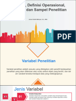 Variabel, Ovar, Populasi Dan Sampel