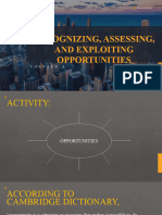 Chapter 3 Recognizing Assessing and Exploiting Opportunities Autosaved Autosaved