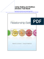 Relationship Selling 3rd Edition Johnston Test Bank
