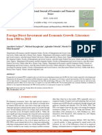 1.foreign Direct Investment and Economic Growt Literature From 1980 To 2018