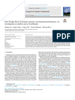 1.does Foreign Direct Investment Promote Environmental Performance An Investigation On Shadow Prices of Pollutants