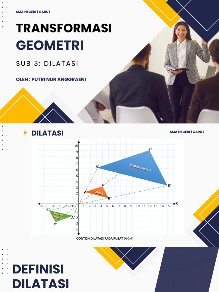 dilatasi matematika diagram transformasi geometri