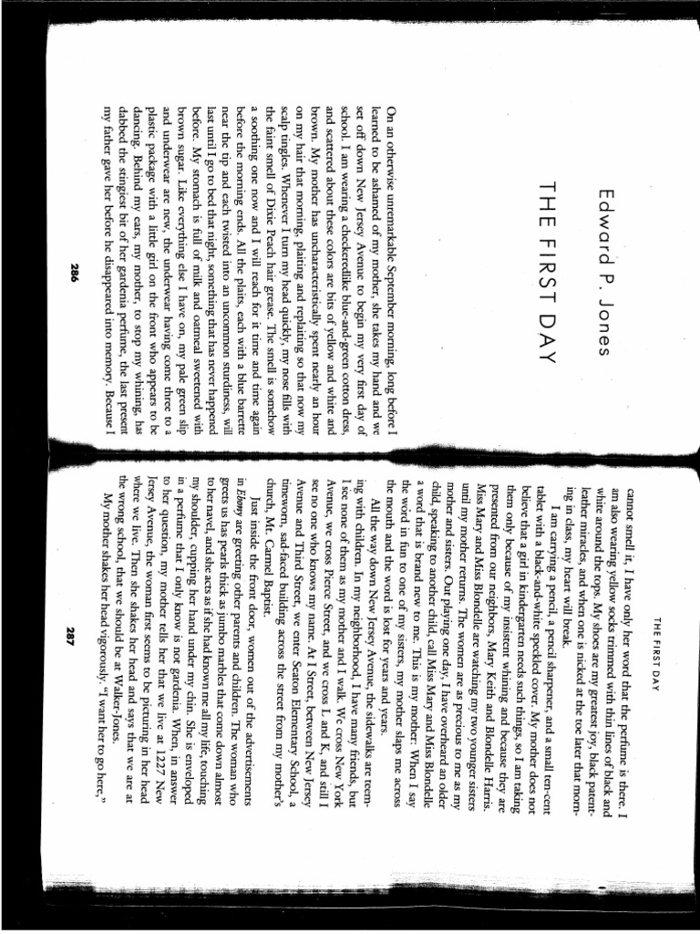 Edward P Jones The First Day PDF